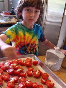 Making Oven Roasted Tomatoes